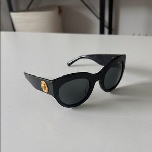 Versace Black Sunglasses with Gold Medallion